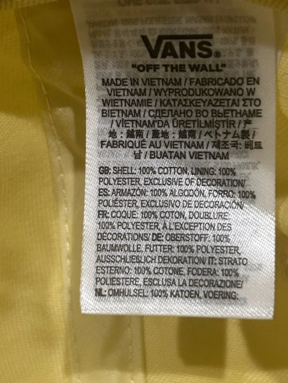 Vans Logo Yellow Bow Back Hat “Off the Wall” Checkboard Bow Cap OS Women's